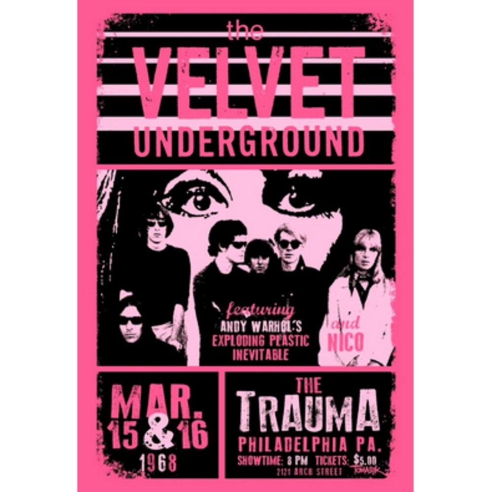 Velvet Underground 1967 Concert Poster 13"x19"